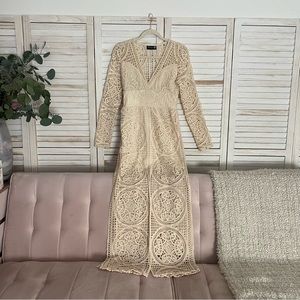 Vintage crochet boho wedding dress